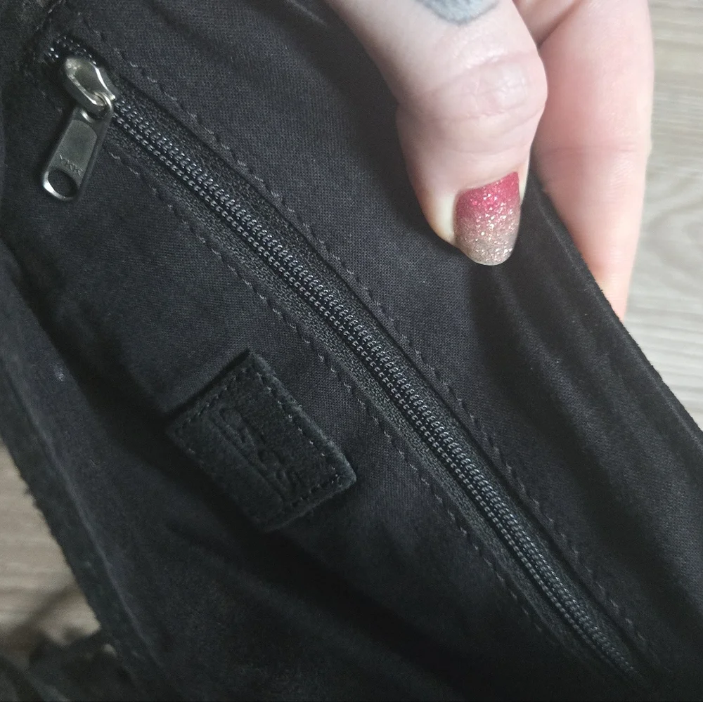 Fringed Zebra Print Black Bag - Picture 3 of 4